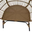 Rattan fotel, természetes/fekete/bézs, KARMEN