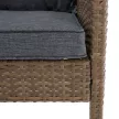 Kerti rattan szett, természetes/világosszürke, RANDI