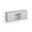 TV asztal 2D/125, fehér, ERODIN