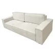 Kihúzható heverő, bézs, HARPERA BIG SOFA