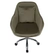 Irodai fotel, szürkésbarna Taupe Velvet anyag/króm, KLIAN