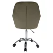 Irodai fotel, szürkésbarna Taupe Velvet anyag/króm, KLIAN