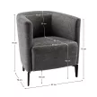 Design fotel, szürke/fekete, KAPY
