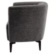 Design fotel, szürke/fekete, KAPY