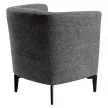 Design fotel, szürke/fekete, KAPY