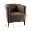 Design fotel, barna/fekete, KAPY