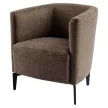 Design fotel, barna/fekete, KAPY