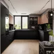 Felső szekrény, fekete, SIBER 45 G-90 1F