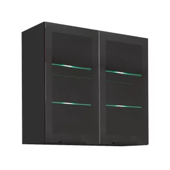Felső szekrény, fekete, ARAKA/MENZO/SIBER 80 GS-72 2F