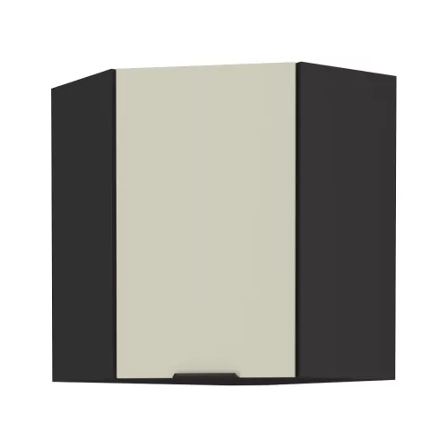 Felső sarokszekrény kasmír/fekete, ARAKA 60x60 GN-72 1F