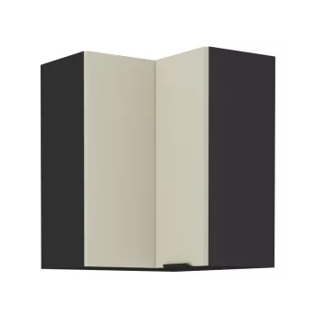 Felső sarokszekrény kasmír/fekete, ARAKA 60x60 GN-72 2F