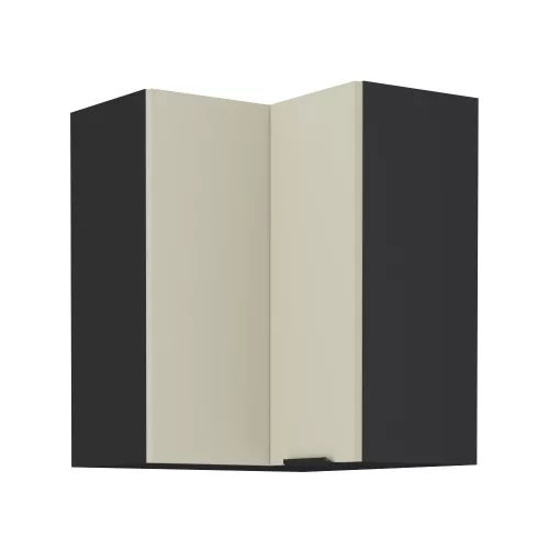 Felső sarokszekrény kasmír/fekete, ARAKA 60x60 GN-72 2F