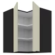 Felső sarokszekrény kasmír/fekete, ARAKA 60x60 GN-72 2F