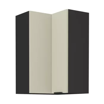 Felső sarokszekrény kasmír/fekete, ARAKA 60x60 GN-90 2F