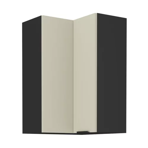 Felső sarokszekrény kasmír/fekete, ARAKA 60x60 GN-90 2F