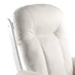 Hintaszék lábtartóval, fehér/krém, SAFORD
