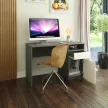 PC asztal, grafit/fehér, BILI NEW