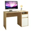 PC asztal, sonoma tölgy/fehér, BILI NEW