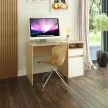PC asztal, sonoma tölgy/fehér, BILI NEW