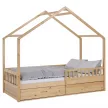 Montessori ágy, 90x200, természetes, tömör, BIANKA