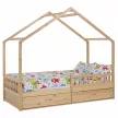 Montessori ágy, 90x200, természetes, tömör, BIANKA