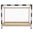 Montessori ágy, természetes/fehér/fekete, 90x200, FUTAL
