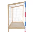 Montessori ágy, természetes/fehér/kék/piros, 90x200, FUTAL