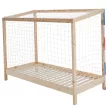 Montessori ágy, természetes/fehér/kék/piros, 90x200, FUTAL