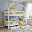 Montessori emeletes ágy, fehér, VENITA TYP 2