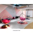 Függő fotel állvánnyal, átlátszó/ezüst/szürke, BUBBLE NEW TYP 2