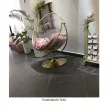 Függő fotel állvánnyal, átlátszó/ezüst/szürke, BUBBLE NEW TYP 2