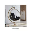 Függő fotel állvánnyal, átlátszó/ezüst/szürke, BUBBLE NEW TYP 3