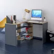 Sarok számítógépasztal, artisan tölgy/grafit, TAMARI