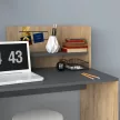 Számítógépasztal, artisan tölgy/grafit, PLATON NEW