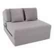 Összecsukható matrac/fotel, 2v1, világosszürke, PELOS