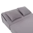 Összecsukható matrac/fotel, 2v1, világosszürke, PELOS