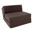 Összecsukható matrac/fotel, 2v1, barna Taupe, PELOS