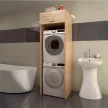 Szekrény mosógép és szárítógép fölé, artisan tölgy, JERGI