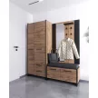 Fogas panel tükörrel, wotan tölgy/fekete, AMONI