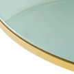 Dohányzóasztal, világos márvány/tejes/gold króm-arany, ENION 2 NEW