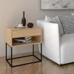 Éjjeliszekrény/kisasztal, sonoma tölgy/fekete, ARTI TYP 2