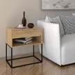 Éjjeliszekrény/kisasztal, artisan tölgy/fekete, ARTI TYP 2
