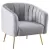 Design fotel, szürke Velvet szövet/gold króm-arany, BAGY