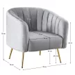 Design fotel, szürke Velvet szövet/gold króm-arany, BAGY