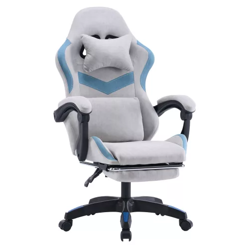 Irodai/gamer szék, szürke/kék, ZODIA