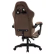 Irodai/gamer szék, barna/fehér, HOSPO
