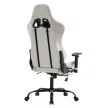 Irodai/gamer szék, fehér/fekete, teherbírás 150 kg, PAPIBAS