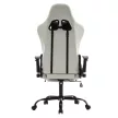 Irodai/gamer szék, fehér/fekete, teherbírás 150 kg, PAPIBAS