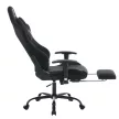 Irodai/gamer szék, fekete Velvet szövet, teherbírás 150 kg, SALOP