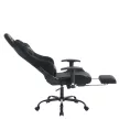 Irodai/gamer szék, fekete Velvet szövet, teherbírás 150 kg, SALOP